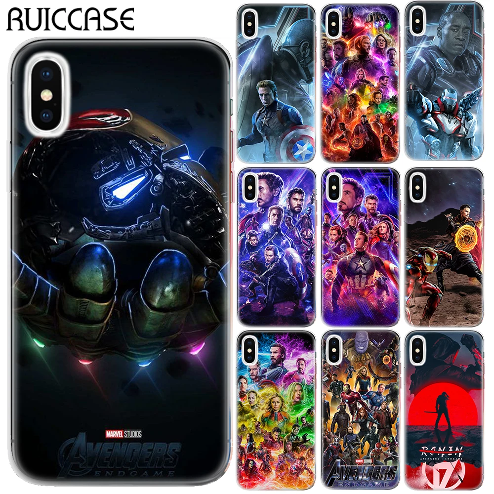 

Avengers 4 Endgame Soft TPU Case Cover For Coque Apple iPhone 11 Pro XR XS Max 5 5S SE X XS 6 6S 7 8 Plus Super Heros Phone Capa