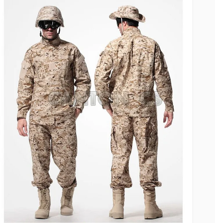US Army Tactical Uniform Camouflage Suit Military Combat Uniform Set
