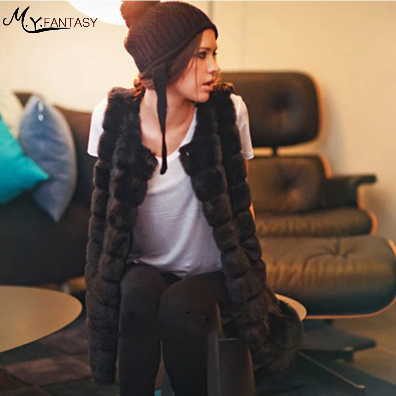 

Europe United States Long Fur Vest Faux Fur Furry Coat Sleeveless 2019 Winter West Style Black Collarless Cheap Overcoat vest