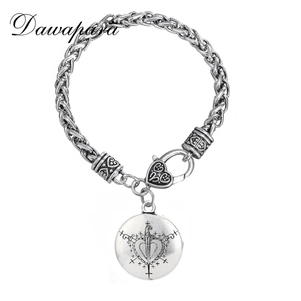 

Dawapara Ezili Dantor Voodoo Loa Veve Pendant Lwa Motherhood Jewelry Hoodoo Amulet Male Good Luck Charm Bracelets