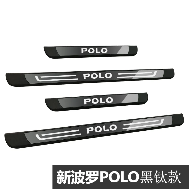 

High-quality stainless steel Plate Door Sill Welcome Pedal Car Styling Accessories 4pcs/set for Volkswagen Polo 2010-2018