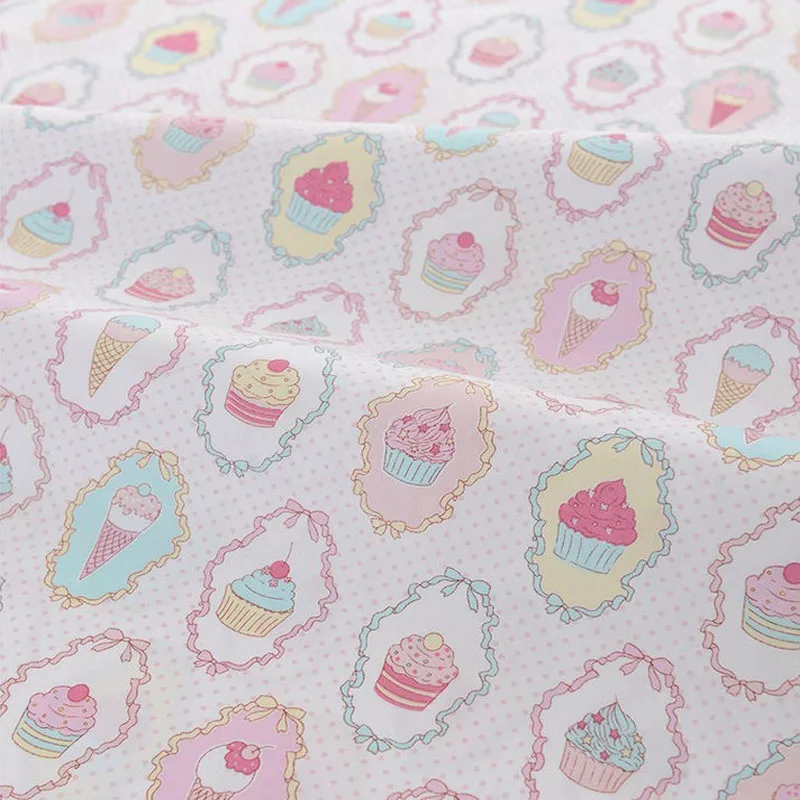 50x40 см Торт Icecream & горошек полосатая печать 100% хлопок ткань комплект для пошива