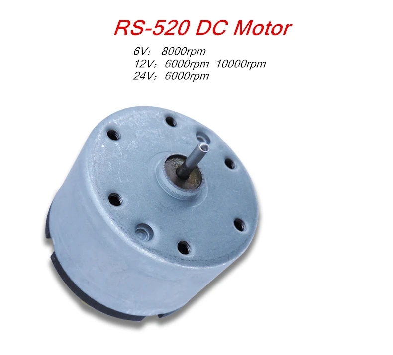 

RS-520 DC motor dc 6V-24V 12V For armarium,currency count machine,Gear motor 8000RPM 6000RPM 10000RPM