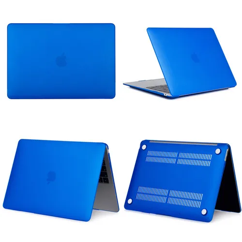 Чехол для ноутбука Apple Macbook Air Pro retina 11 12 13 15, чехол для macbook New Pro 13 A2159 с сенсорной панелью+ подарок - Цвет: Matte Dark Blue