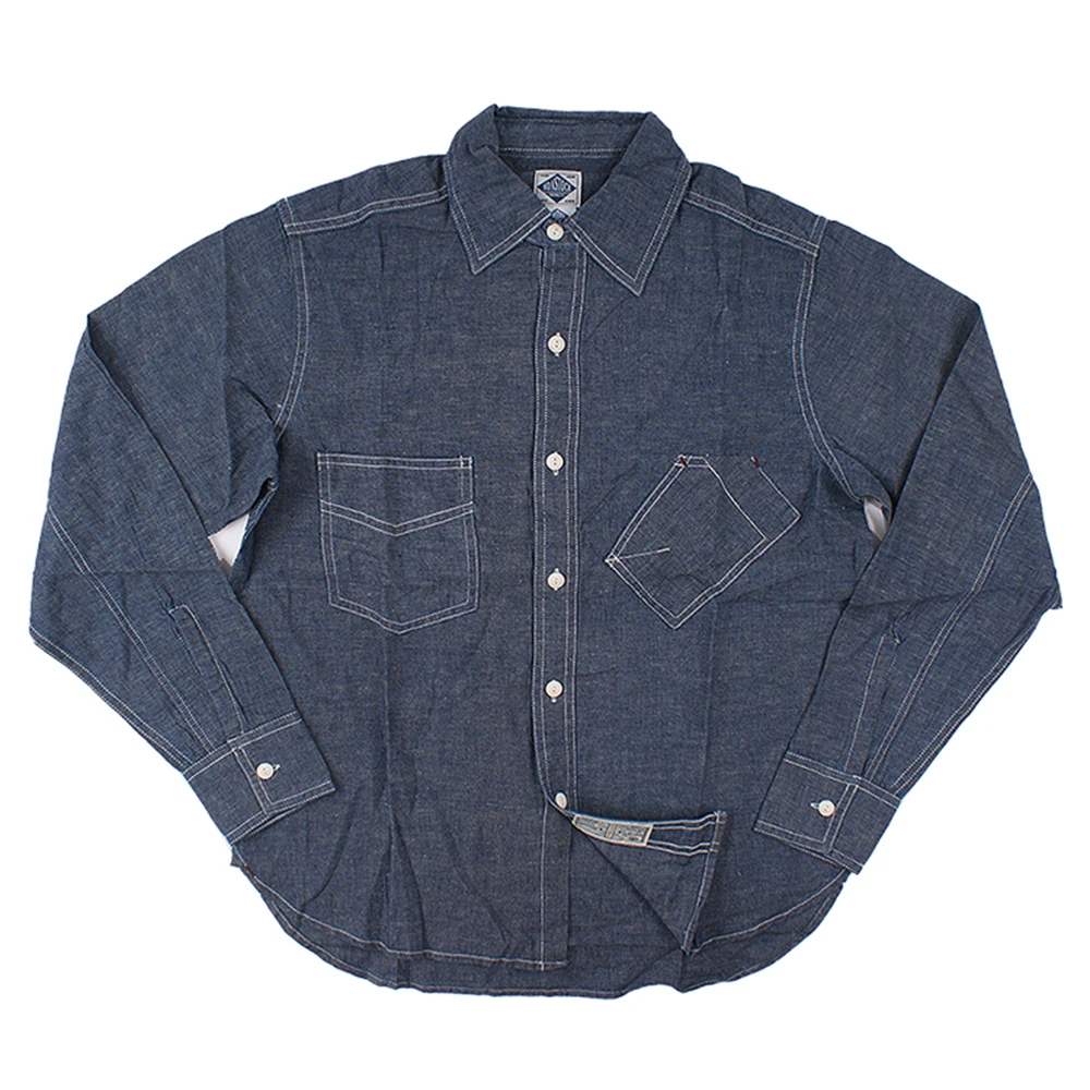 

Cargo Denim Shirt Men Streetwear Camisa Masculina Men Shirt Long Sleeve Casual Slim Fit Chemise Homme Brand Mens Clothing 2018