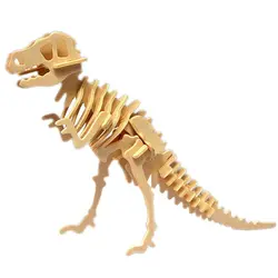 100% новый бренд и высокое качество динозавр Tyrannosaurus 3D деревянные головоломки комплект модель хобби DIY Jouets Лидер продаж