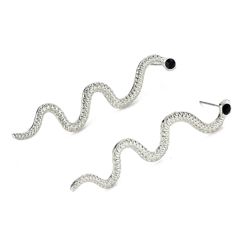 Модные Преувеличенные длинные серпантиновые серьги-гвоздики с кисточкой в виде змеи, серьги с полудрагоценным камнем для женщин, ювелирное изделие, подарок