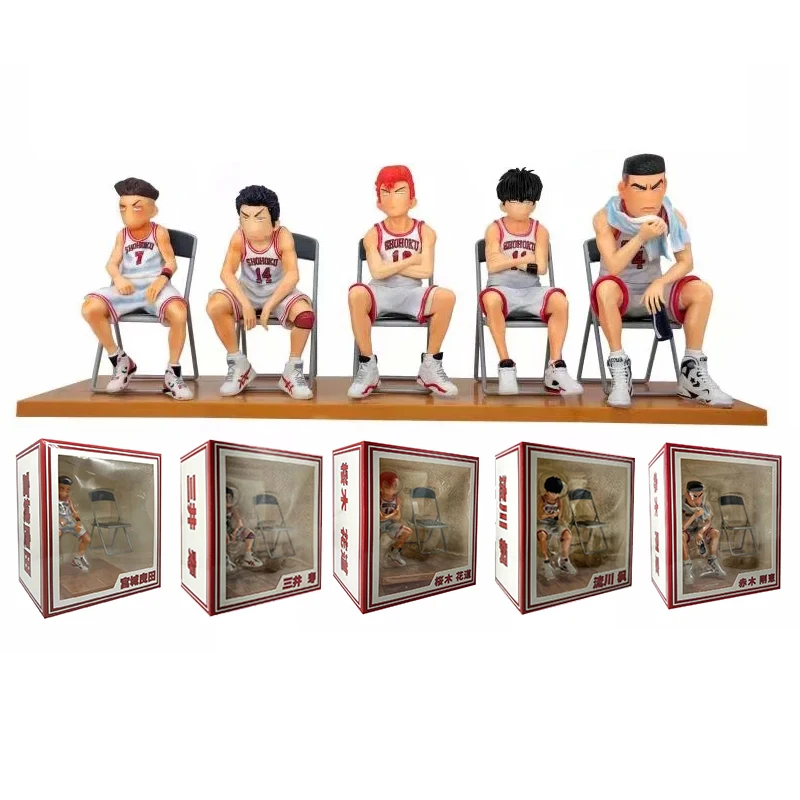 Аниме Slam Dunk белая Shohoku Rukawa Kaede Mitsui Hisashi Miyagi Ryota Акаги Такенори Hanamichi Sakuragi фигурка