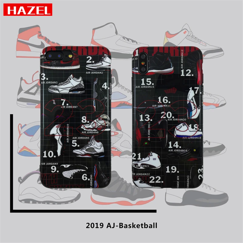 

HAZEL basketball Flying man Jordan Aj soft shell Cases For iphone 6s 6 7 8 plus X 10 XR XS MAX Fashion personality Phone Cover