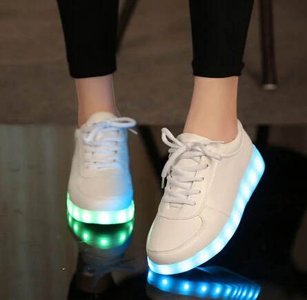 

Light children LED colorful shining chaussure enfant USB charging boys girls sneakers kids Fashion basket Led shoes