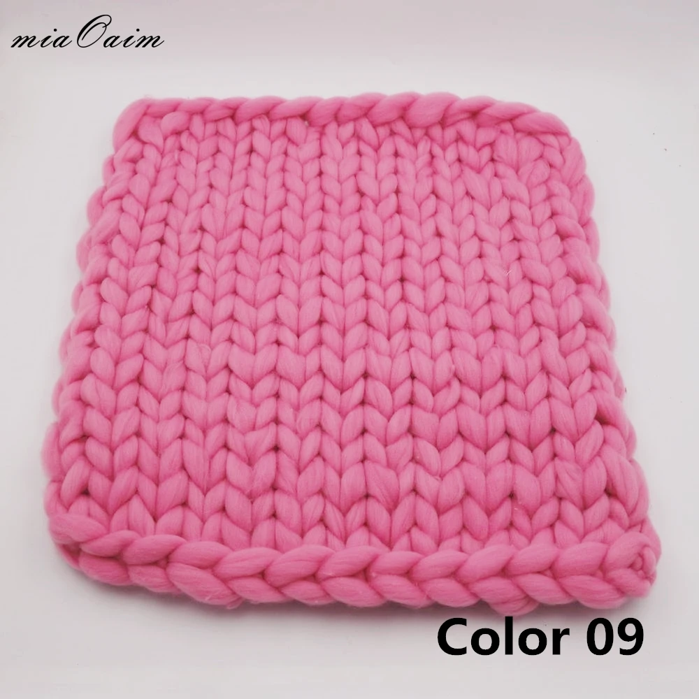 Cobertor de Malha Cobertor do Bebê Recém-nascido Foto Prop Chunky Fotografia Cesta Enchimento Stuffer Backdrops 45*45cm 22 Mamãe e Bebê