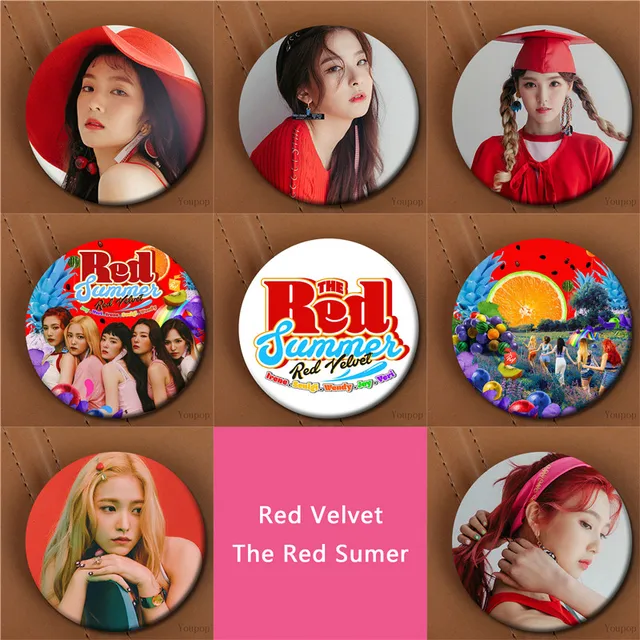 Youpop KPOP Korean Red Velvet 2017 New Album The Red Summer 58mm Round