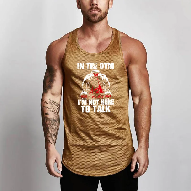 Dragon Ball Z мужские летние Майки Топы Супер Saiyan Tanktop тренажерный зал одежда майка для занятий бодибилдингом фитнес сетчатая майка - Цвет: Золотой