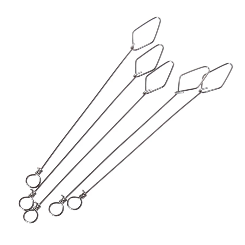 

5 Pcs Fishing Swivel Pin Spring Needle Stainless Steel Locking Fixed Hook Baits