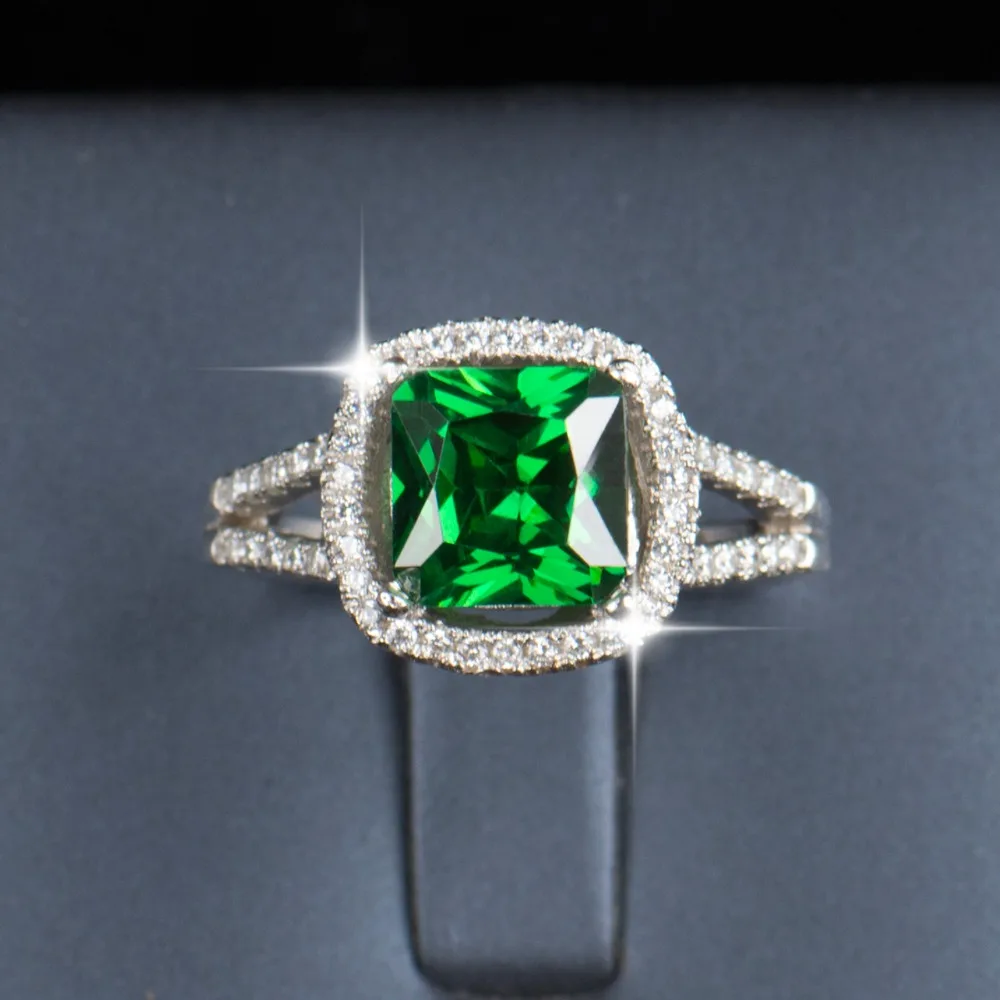 

5 color R&J Fashion Quality Real 925 Sterling Silver Ring 3ct Wedding Engagement Brand rings Crystal Jewelry for Women Gift