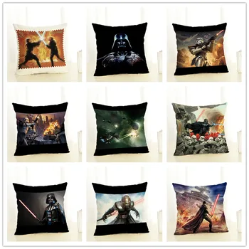 

RECOLOUR star war Cushion Cover gift for kids pillow covers Linen Home Decorative Pillowcase cojines decorativos para sofa