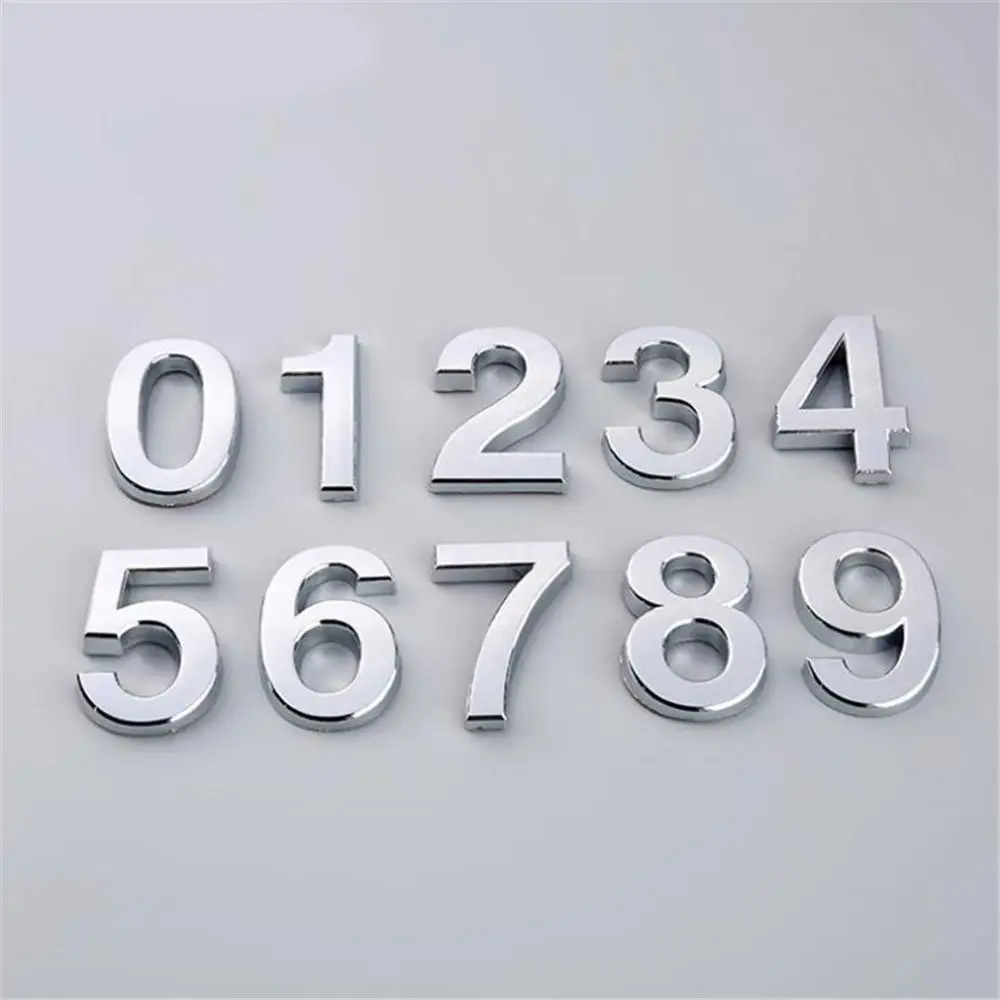 

1pc 50mm Digital House Number 0/1/2/3/4/5/6/7/8/9# Optional Alloy Door Number Adhesive Sticker Hotel Apartment Home Gate Number