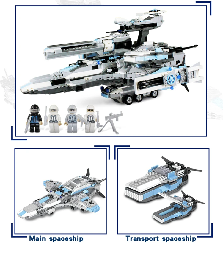 33 New Arrive COGO15050 Spaceship Building Blocks Compatible With Legoe Educational Toys For Children Birthday Gifts For Children