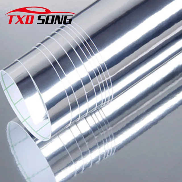 8 colors chrome mirror vinyl wrap film sticker sheet decal adhesive chrome plastic sheet