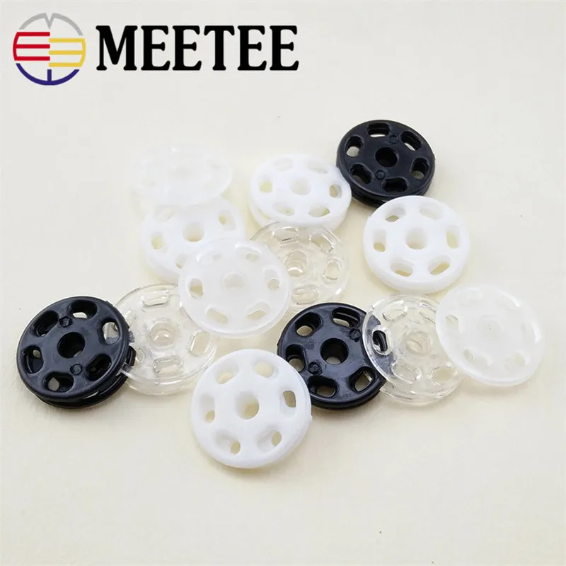 100 Pcs Plastic Snap Buttons Wholesale Nylon New Stealth Lifting Buckle
