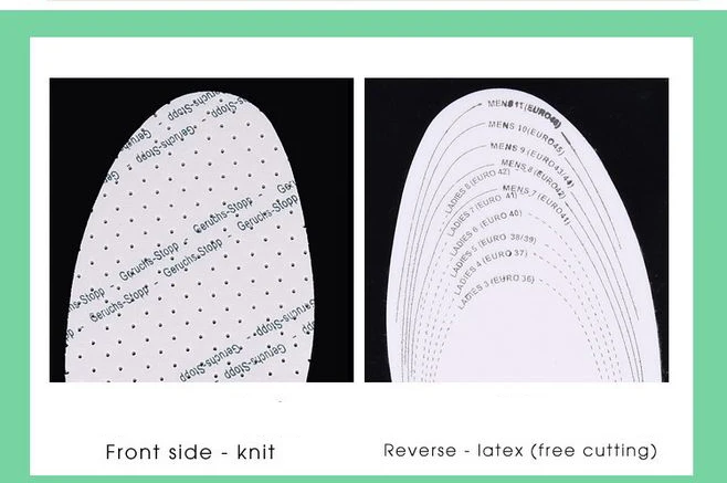 Можно разрезать удобные дышащие хлопковые и латексные мужские и женские универсальные стельки для мужчин и женщин