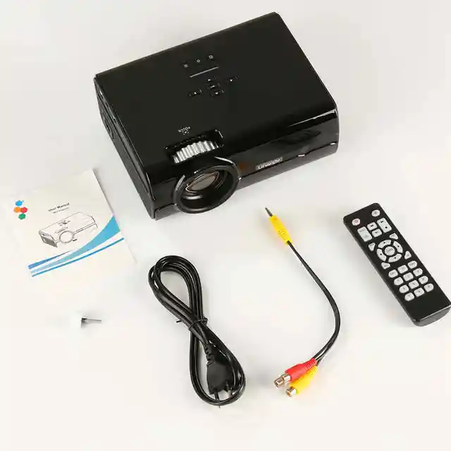 Uhappy U45 Projector 7500 Lumens 1080P 3D HD LED Portable Projector Stereo Speakers Theater Home Cinema Home Vedio Projector