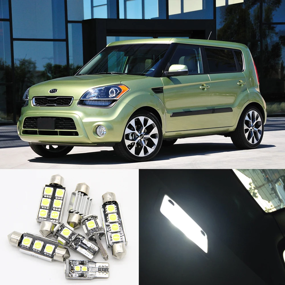 8pcs Canbus White Car Lamp LED Light Bulbs Interior Package Kit For