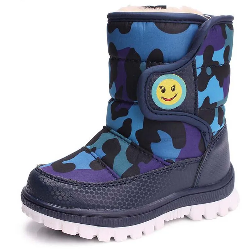 

-35 Russian Winter Children's Shoes Boys Girls Fashion Snow Boots casual kids Baby Toddlers shoes Cotton Sneakers for 0-3Years