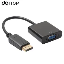 DOITOP DisplayPort DP to VGA Male to Female Adapter Cable Converter Display port For Projector TV Player for Macbook Air