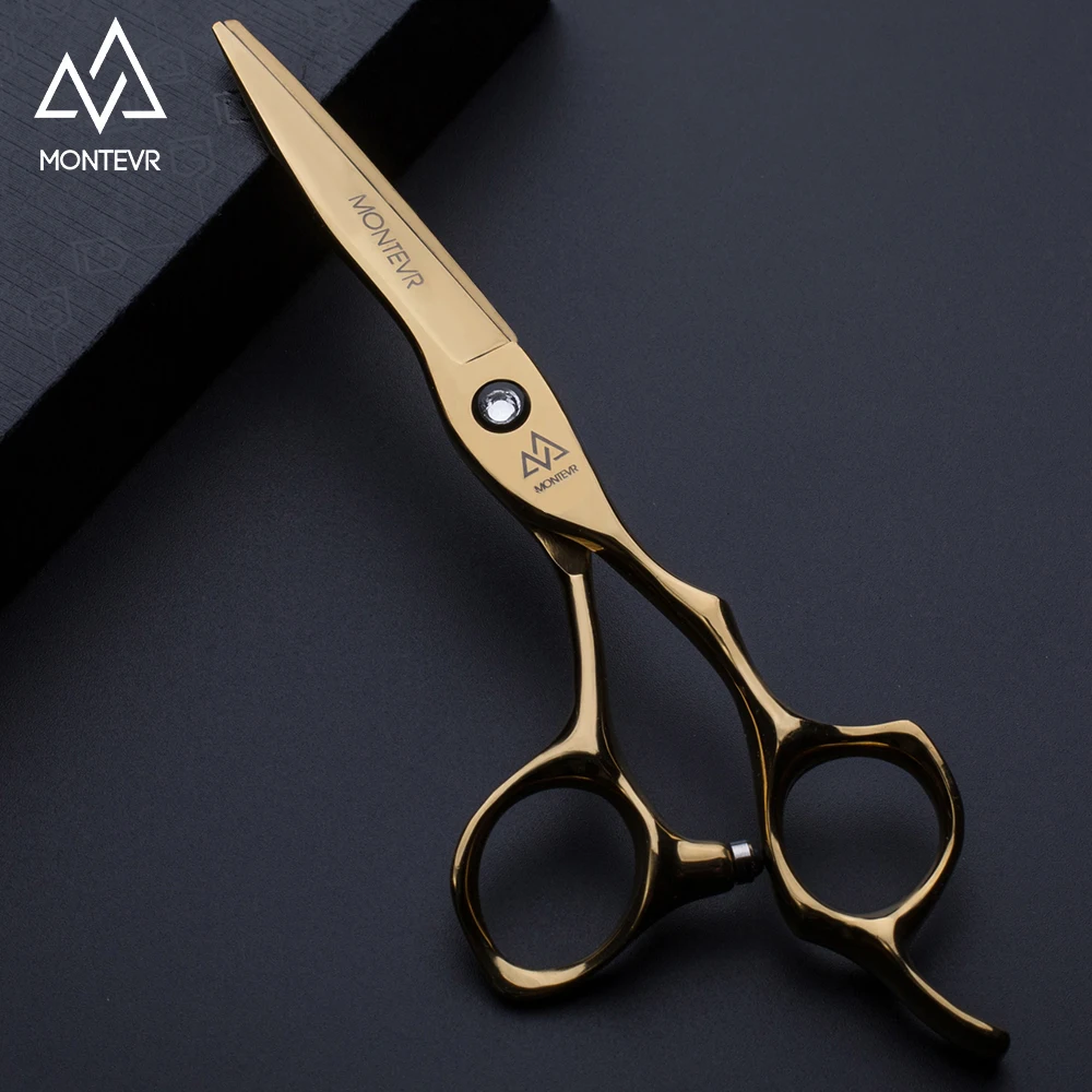 Монтевр 5,75 дюймов золотые японские ножницы для волос Парикмахерские ножницы парикмахерские ножницы