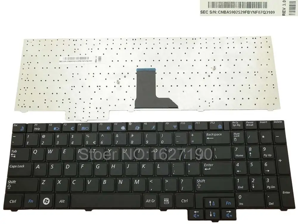 Клавиатура США для SAMSUNG R517 R523 R528 R530 P580 R618 R620 черный PN: K090230A1US00024 CNBA5902832ABIL CNBA5902832 9Z. n5LSN. 001 MA