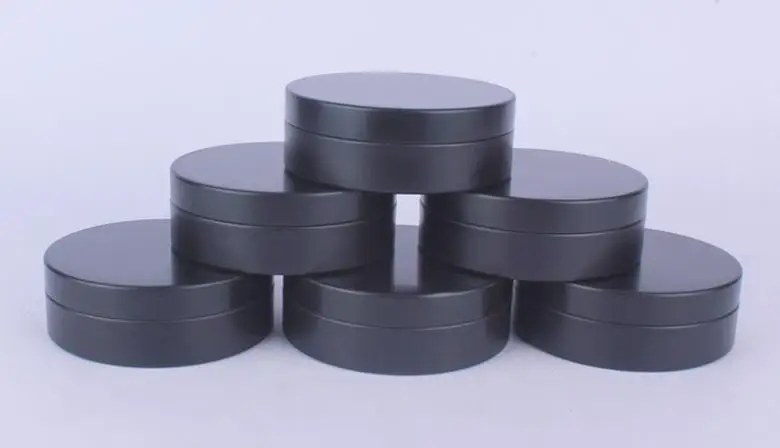 

50pcs/lot 100G 100ML Matte Black Aluminum Jar Cosmetics Cream Pot Tin Cans Empty Metal Packing Container Slip Cap