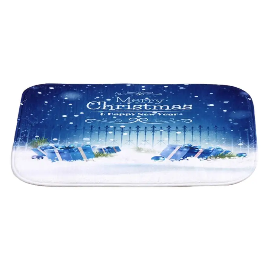 

1 PC Welcome Holiday Mat Outdoor Indoor Festive Christmas Decor Doormat Coral fleece 40cm*60cm Janu 11