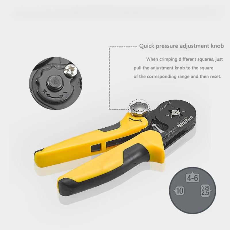 VSC9-16-4A 0,08-16 мм^ 2 23-5AWG регулируемые точные обжимные плоскогубцы трубка обжимной терминал Ручной инструмент HSC9-16-4A