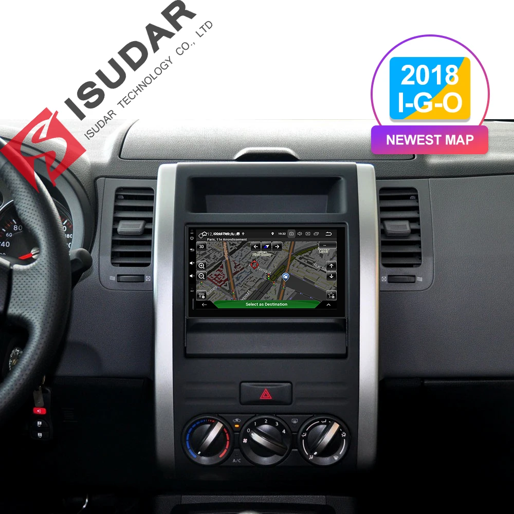 Isudar العالمي سيارة مشغل وسائط متعددة 2Din الروبوت 9 DVD Automotivo واي فاي راديو FM GPS USB DVR OBD2 رباعية النوى RAM 2G ROM 16G