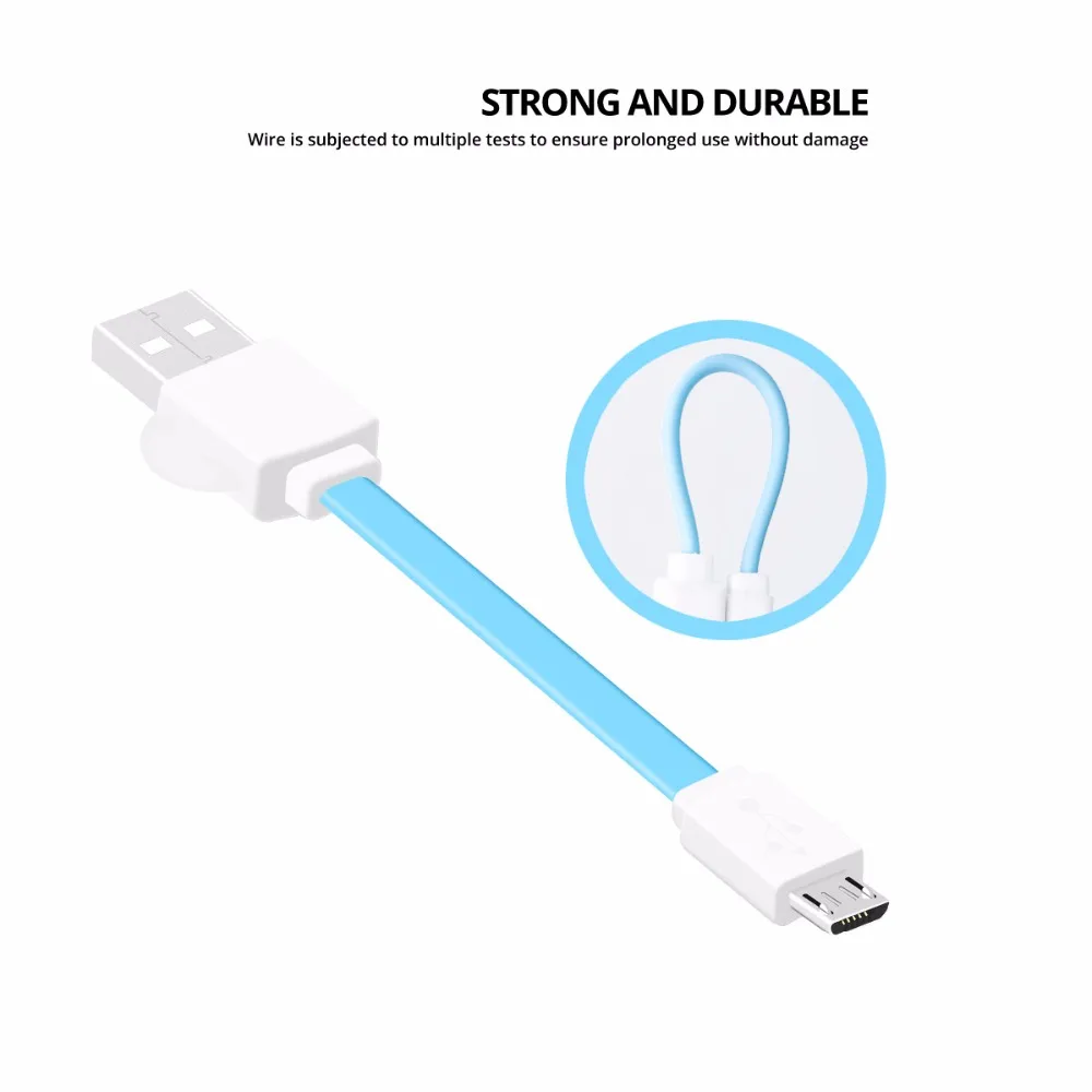 FONKEN Micro USB Cable 10CM Pocket Phone Cables Travel Spare Power Bank Fast Charge Cord 2.4A Keychain Noodle Android Data Wire FONKEN Micro USB Cable 10CM Pocket Phone Cables Travel Spare Power Bank Fast Charge Cord 2.4A Keychain Noodle Android Data Wire