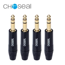 Choseal QD2009 4PCS 6 35MM Jack Male Plug Stereo Connector To 6 5MM Female Connector for
