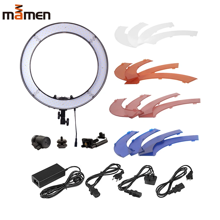

Dimmable 18"LED SMD Youtobe vlogging Ring Light with tripod for iphone Smartphone Makeup 240PCS 55W Studio Photographic Lighting