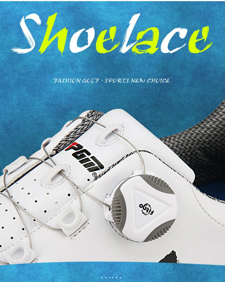 PGM golfe sapatos masculinos calçados esportivos rendas