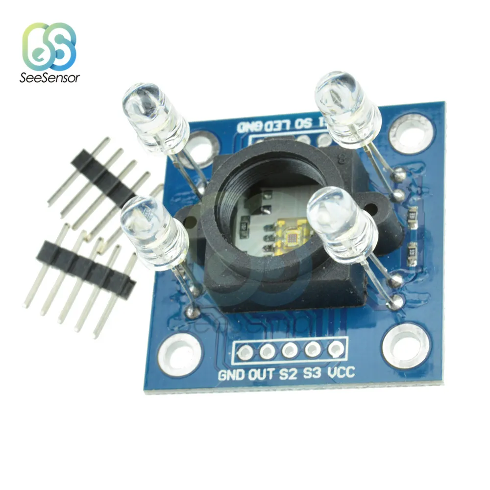 TCS3200 детектор Модуль распознавания цвета сенсор модуль для Arduino TCS230 TCS3200 DC 3-5 В