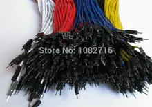 20cm 26 AWG both ends male cord 2.54mm 1p male to male Dupont Wire Jumper Cable For Arduino DIY Board 40pcs(8pcs x 5colors)