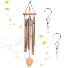 DEWEL китайские колокольчики для улицы с большими трубками+ 2 крючка удивительное изящество ветер Chime домашний садовый декор