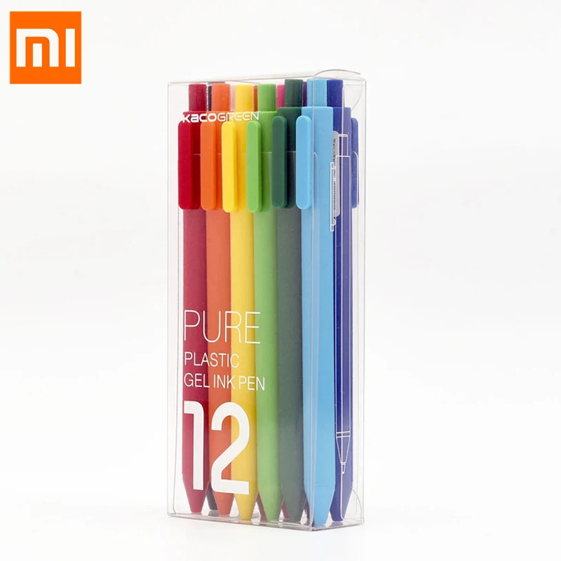 Оригинальная гелевая ручка Xiaomi mijia KACO Шариковая для школы разного знака Радужная
