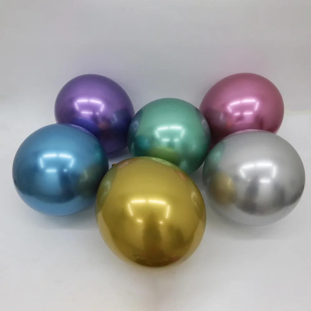 10 unids 12 pulgadas Rosa oro Globos de látex globo metálico perlas de Metal globo colores oro Globos fiesta de cumpleaños boda suministros Globos