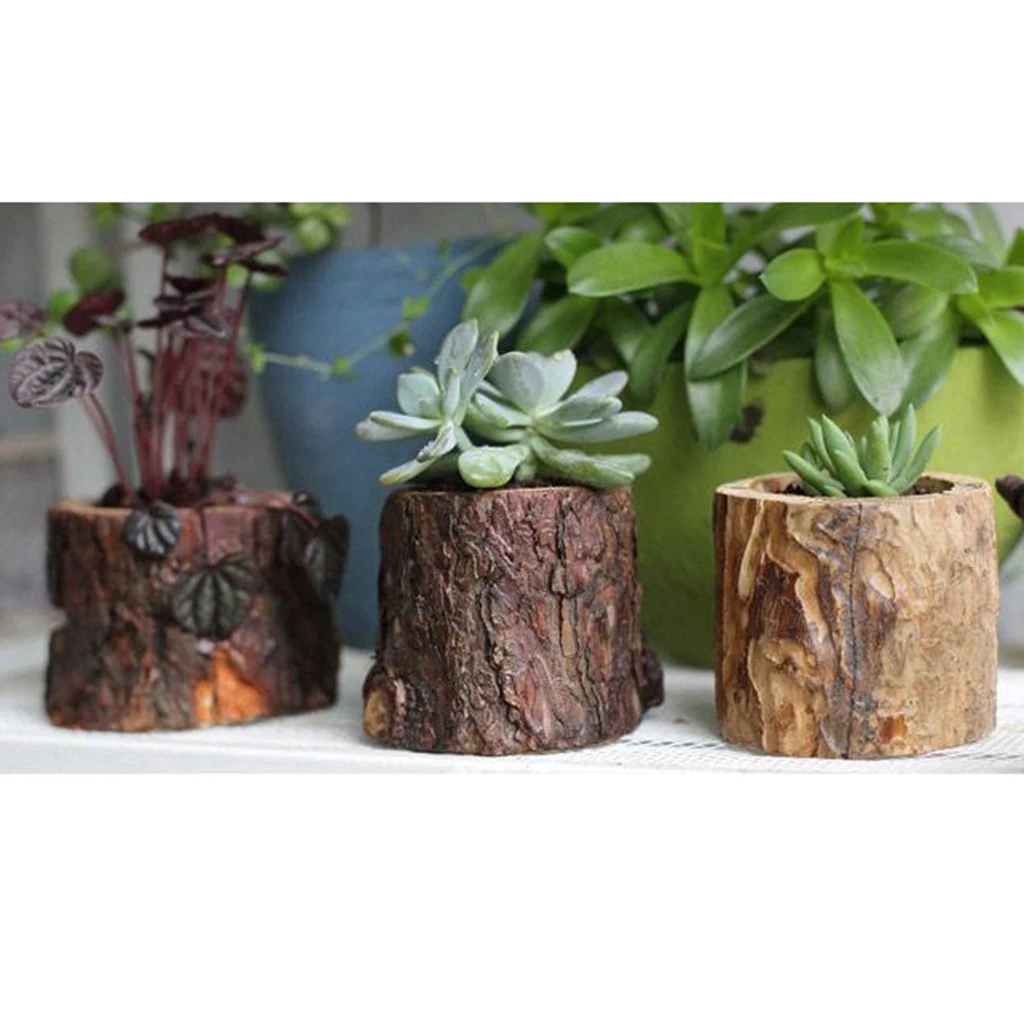 Shabby Chic Solid Carved Wooden Church Pillar Candle Holder Stick Stand Cup Home Decor Mood Light Holder Tree Stump Shaped