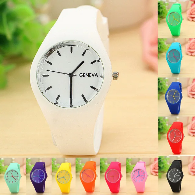 12pcs/lots luxury Silicone Watch Super Thin Women Dress Quartz Watch Girls Fashion Women's watches Relojes hombre 2018 clock