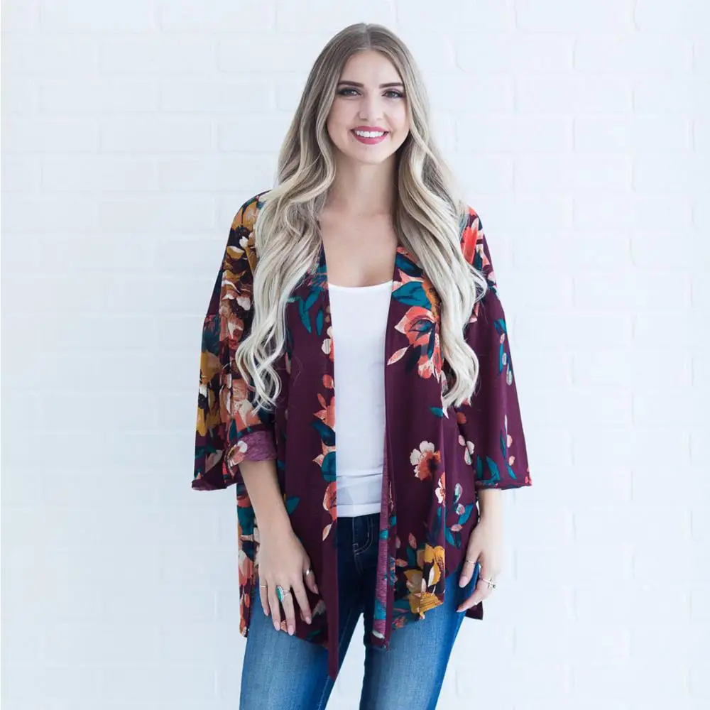 plus size boho kimono