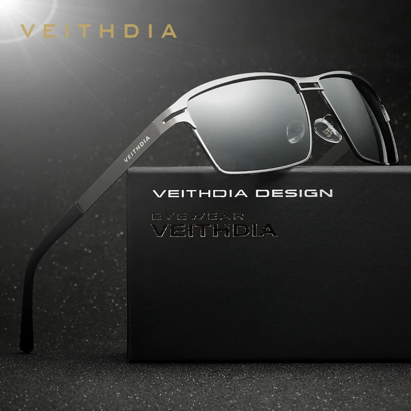 VEITHDIA 2017 новые мужские солнцезащитные очки из нержавеющей стали поляризационные