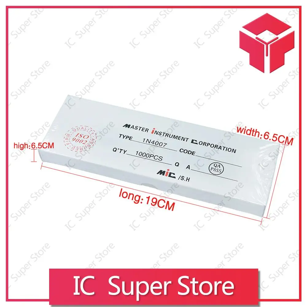 

1000pcs 1N4007 4007 1A 1000V Best quality Diode IN4007 DO41 1A1000V