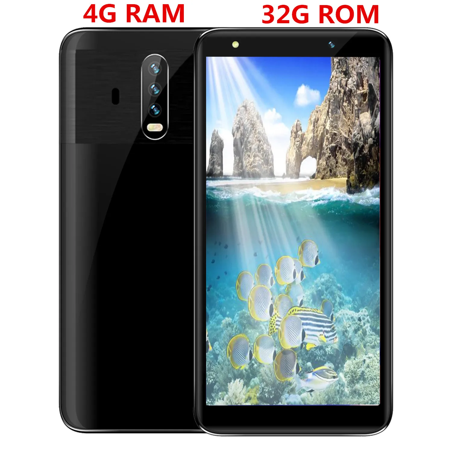 

new arrive smartphones 4G RAM 32G ROM quad core 18:9 IPS screen 8MP celular unlocked 5.5" 3G WCDMA android mobile phones